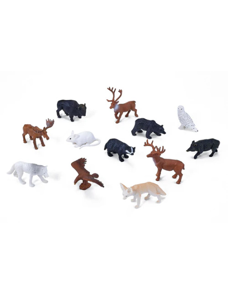 Ensemble Animaux de la Forêt Réaliste | Tube MOJO | Découverte Sensorielle