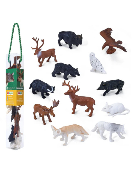 Ensemble Animaux de la Forêt Réaliste | Tube MOJO | Découverte Sensorielle