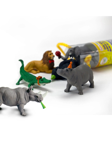 Toob Safari "Party Animals" - Figurines Animaux Festives pour Décorer vos Cupcakes