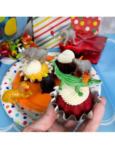 Toob Safari "Party Animals" - Figurines Animaux Festives pour Décorer vos Cupcakes