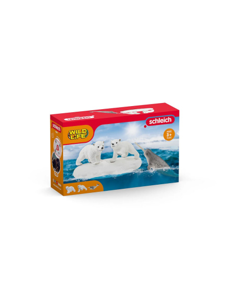 Figurine Glissade en folie des ours polaires Schleich 42531 - Aventure Arctique
