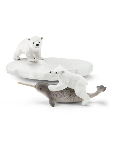 Figurine Glissade en folie des ours polaires Schleich 42531 - Aventure Arctique