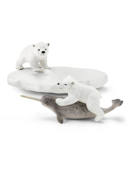 Figurine Glissade en folie des ours polaires Schleich 42531 - Aventure Arctique