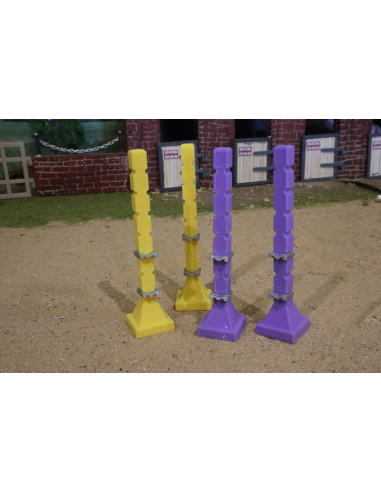 Chandeliers d'Entraînement Jaune et Violet pour Modélisme Équestre - LesMinis