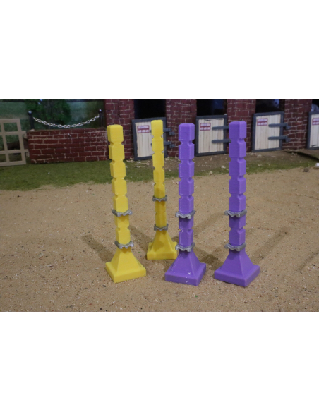 Chandeliers d'Entraînement Jaune et Violet pour Modélisme Équestre - LesMinis