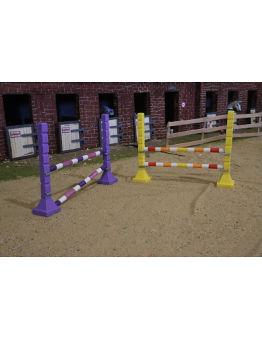 Chandeliers d'Entraînement Jaune et Violet pour Modélisme Équestre - LesMinis
