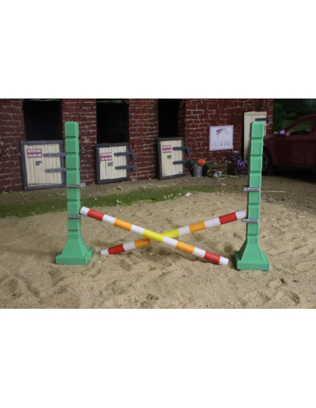 Chandeliers d'Entraînement Orange et Vert pour Figurines Équestres - LesMinis