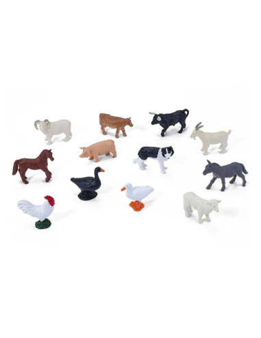 Ensemble Animaux de la Ferme Réaliste | tube MOJO | Découverte Sensorielle