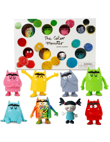 Coffret 8 Figurines Monstres des Émotions - Idéal pour l'Apprentissage Émotionnel des Enfants | lesminis.fr
