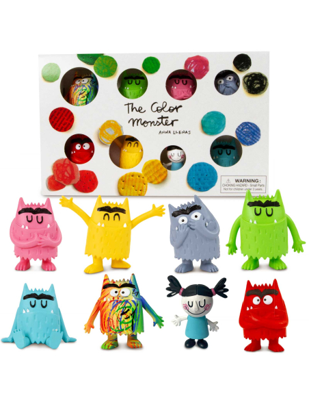 Coffret 8 Figurines Monstres des Émotions - Idéal pour l'Apprentissage Émotionnel des Enfants | lesminis.fr