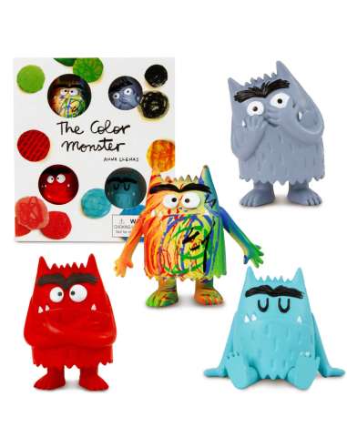 Coffret 4 figurines Le Monstre des Couleurs inspiré du livre La Couleur des Émotions
