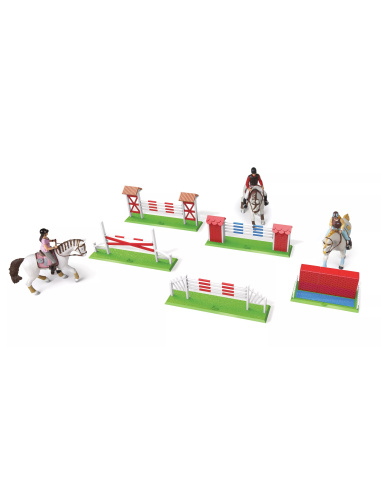 Set de concours équestre Papo – Obstacles CSO miniatures pour chevaux
