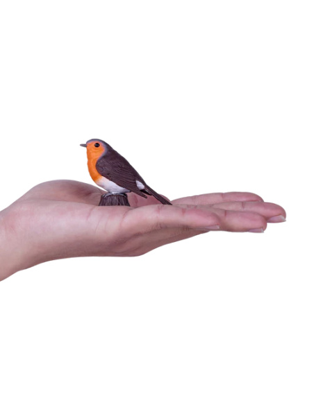 Figurine Rouge-gorge – Mojo – Oiseau réaliste Erithacus rubecula