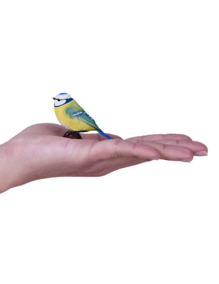 Figurine Mésange bleue – Mojo – Cyanistes caeruleus réaliste
