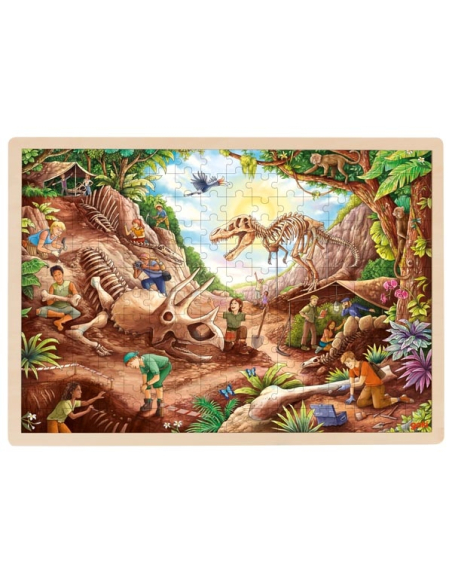 Puzzle Fouilles Dinosaures 192 Pièces - Site archéologique