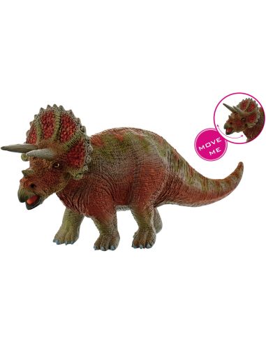 Triceratops Bullyland Medium - Figurine Dinosaure à Trois Cornes | Cératopsien Crétacé