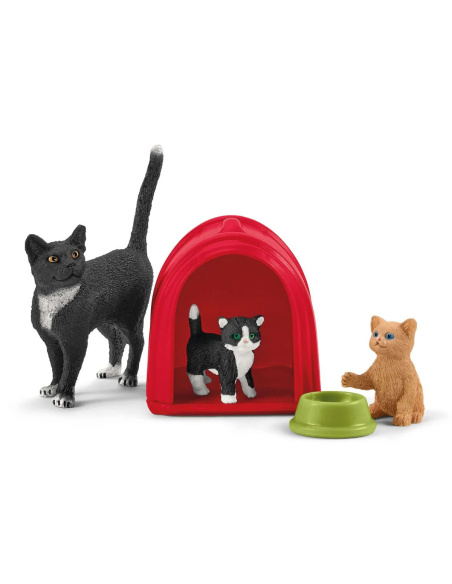 Aire de jeu pour chats Schleich – 15 pièces | Jouets pour figurines