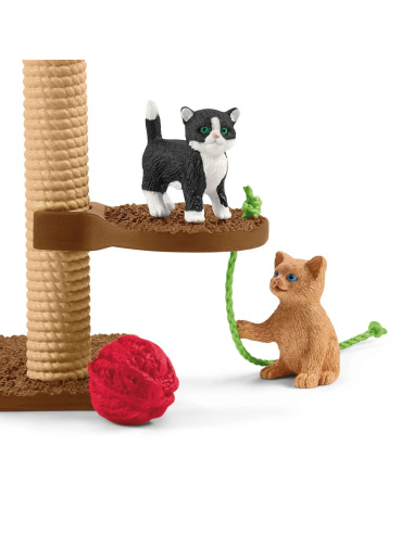 Aire de jeu pour chats Schleich – 15 pièces | Jouets pour figurines