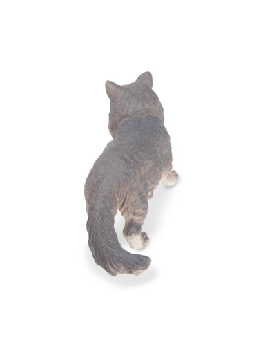 Figurine chat des forêts norvégiennes gris Toymany