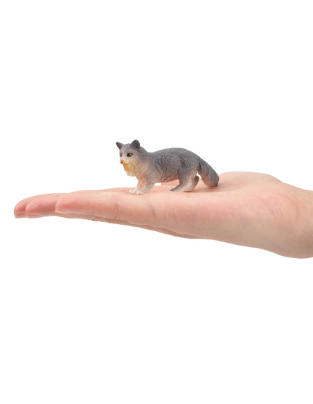 Figurine chat des forêts norvégiennes gris Toymany