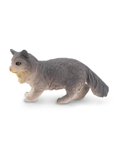 Figurine chat des forêts norvégiennes gris Toymany