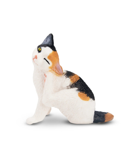 Figurine chat écaille de tortue assis Toymany