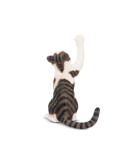 Figurine chat tigré & blanc Toymany – mini