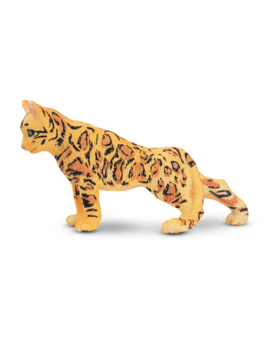 Figurine chat tacheté type léopard Toymany