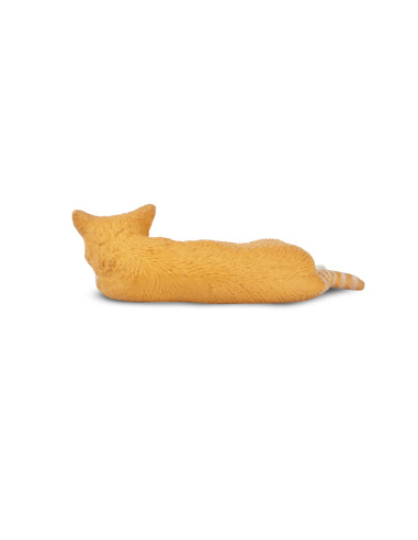 Figurine chat orange couché Toymany – mini