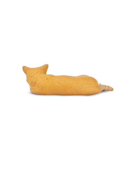 Figurine chat orange couché Toymany – mini