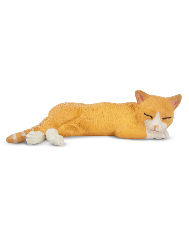 Figurine chat orange couché Toymany – mini