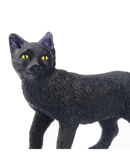 Figurine chat noir en marche Toymany