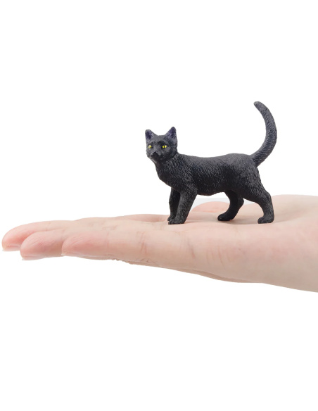 Figurine chat noir en marche Toymany