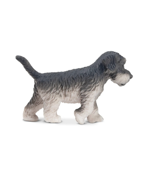 Figurine chiot Schnauzer gris debout Toymany