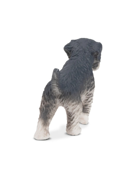 Figurine chiot Schnauzer gris debout Toymany