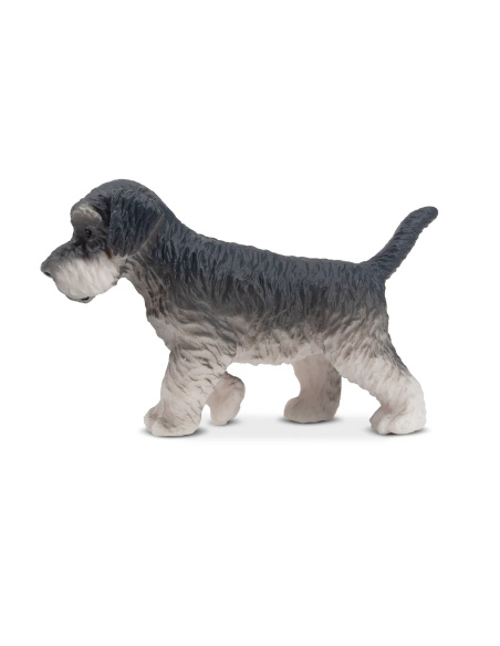Figurine chiot Schnauzer gris debout Toymany