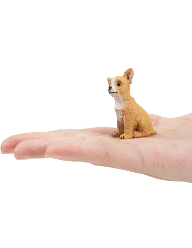 Figurine chiot Chihuahua fauve assis Toymany