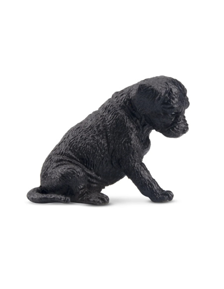 Figurine chiot Dogue allemand noir assis Toymany