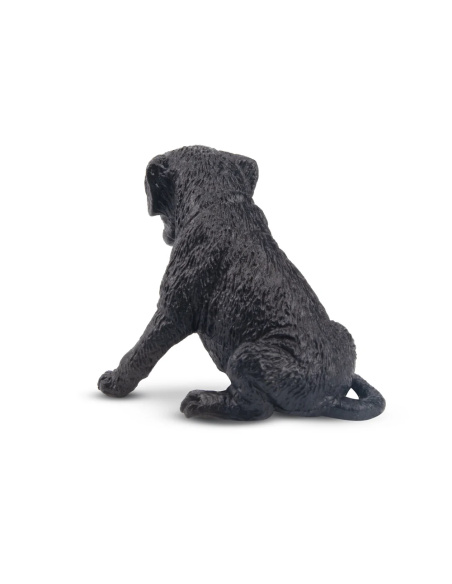 Figurine chiot Dogue allemand noir assis Toymany