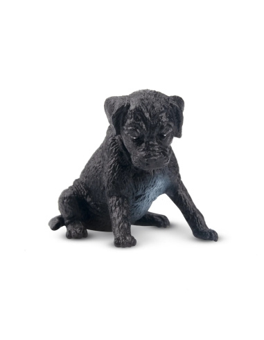 Figurine chiot Dogue allemand noir assis Toymany