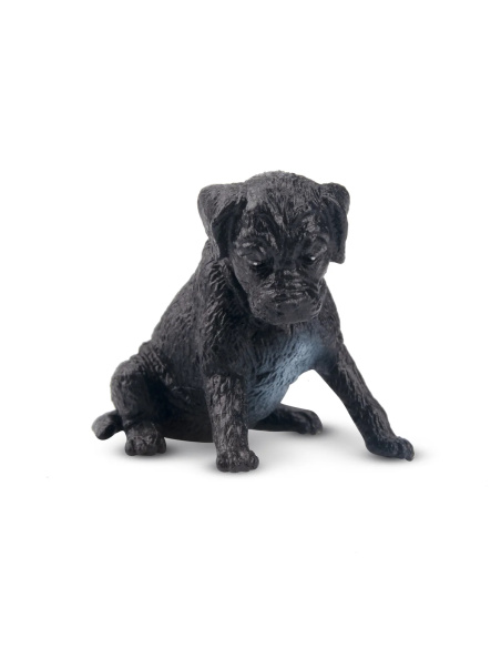 Figurine chiot Dogue allemand noir assis Toymany