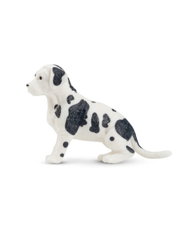 Figurine chiot Dogue allemand noir et blanc Toymany