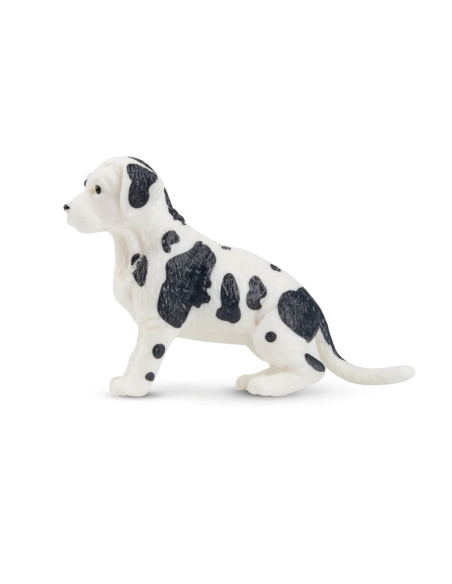 Figurine chiot Dogue allemand noir et blanc Toymany
