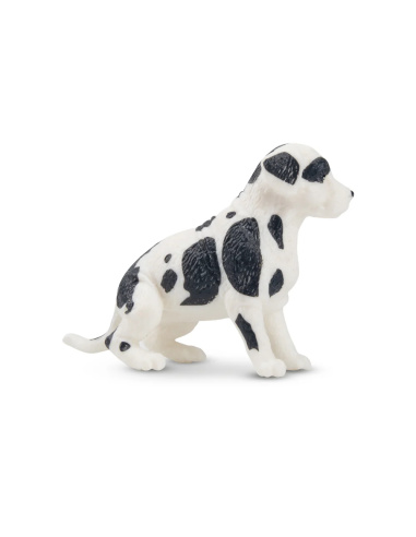 Figurine chiot Dogue allemand noir et blanc Toymany