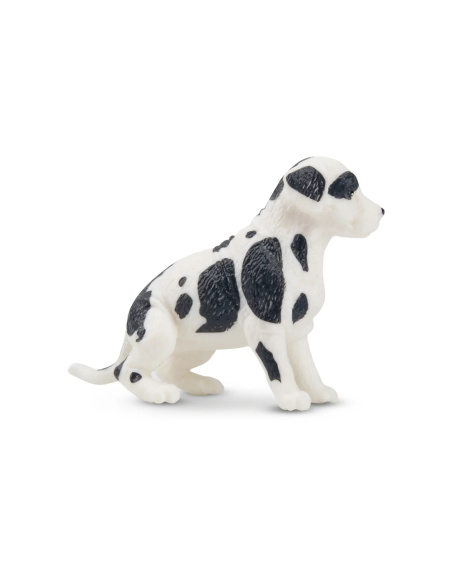 Figurine chiot Dogue allemand noir et blanc Toymany