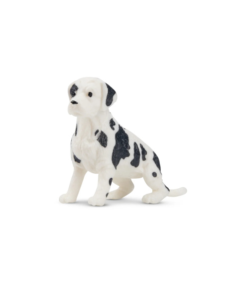 Figurine chiot Dogue allemand noir et blanc Toymany