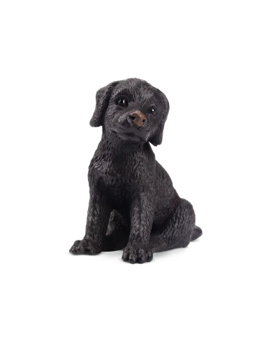 Figurine chiot Labrador noir assis Toymany