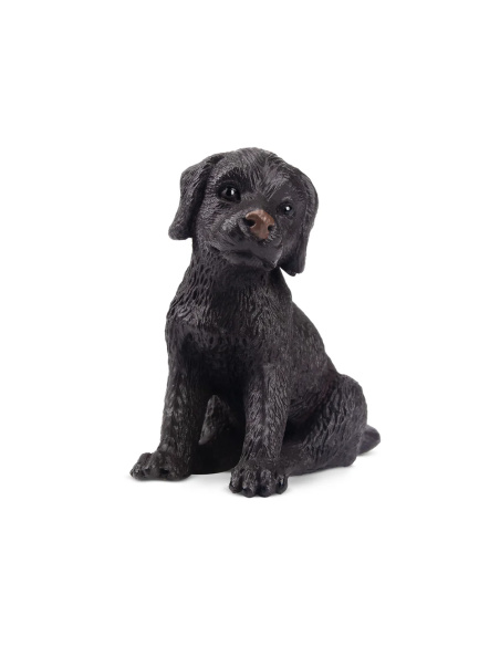 Figurine chiot Labrador noir assis Toymany