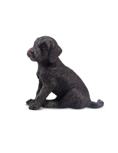 Figurine chiot Labrador noir assis Toymany