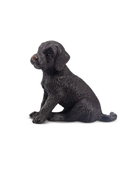 Figurine chiot Labrador noir assis Toymany